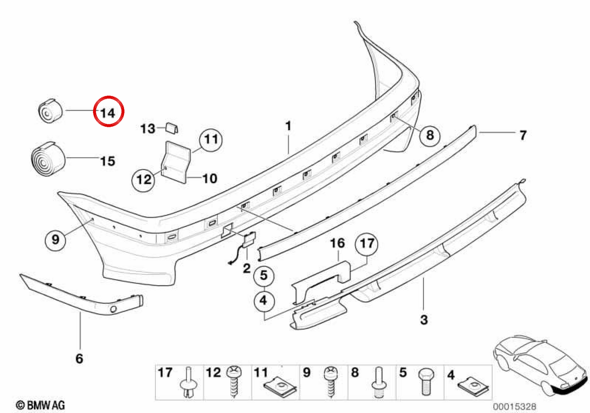 OEM Adhesive Protector 5112268588 pour BMW E36. BMW d'origine.