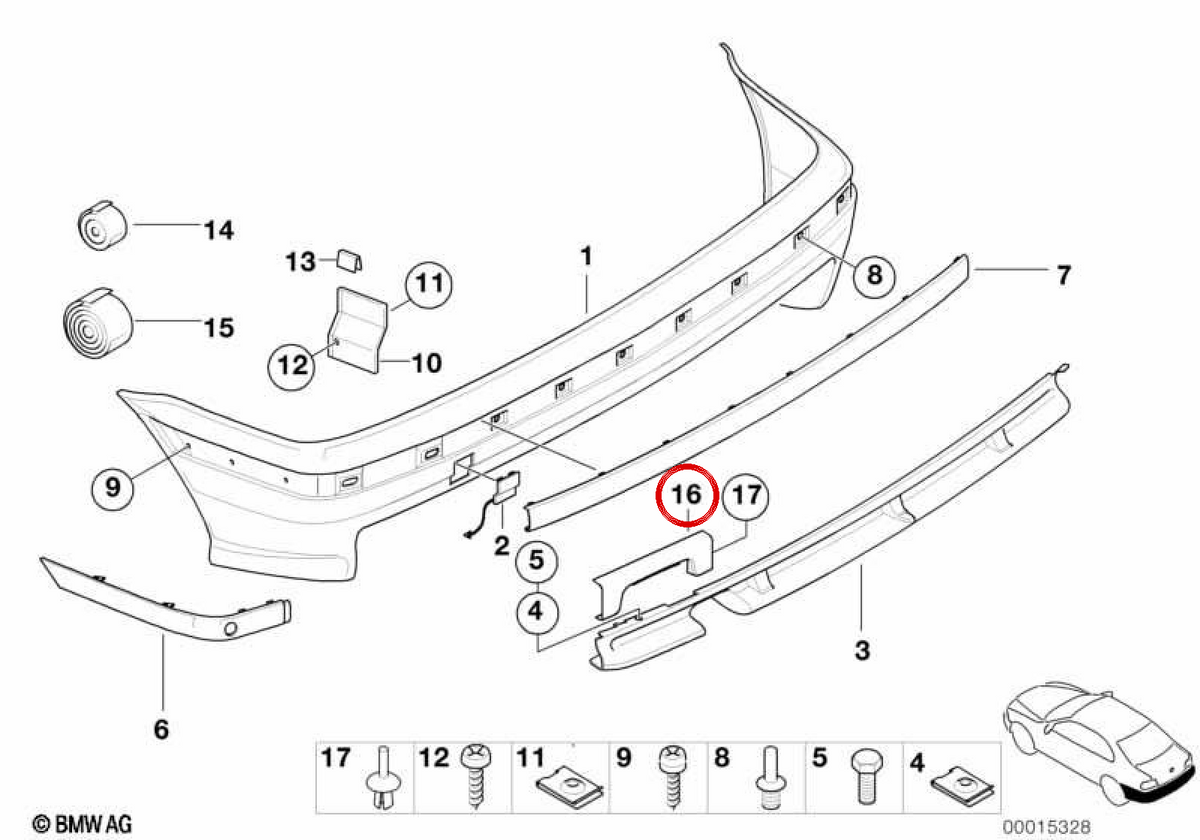 Thermal protector OEM 51122693600 for BMW E36. Original BMW.