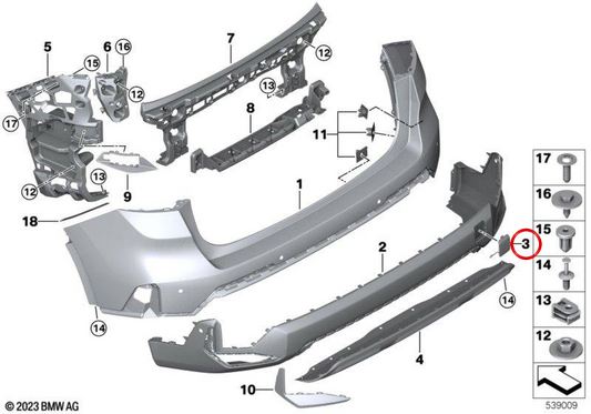 Tampa do gancho de reboque com primer OEM 51125A11DF6 para BMW U11, U12. BMW genuíno.
