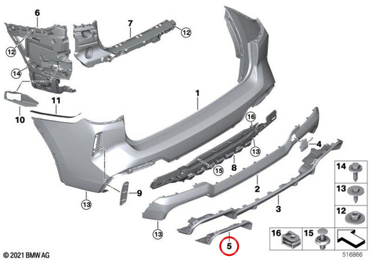 Copertura in basso a sinistra OEM 51125A1DA91 per BMW E21. BMW originale.