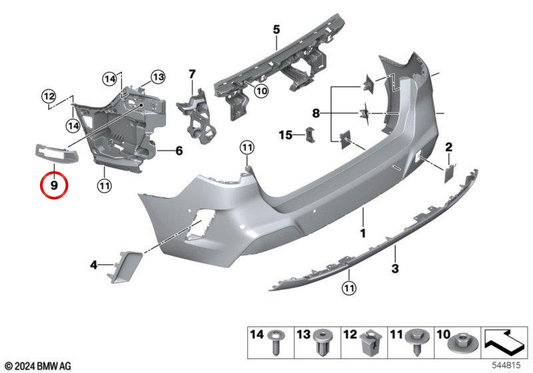 A absorção traseira direita OEM 51125A36368 para BMW 2 'F74, F78 Gran Coupé. BMW original.