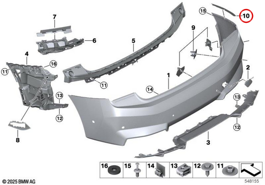 Protector de película adhesiva derecho OEM 51125A36632 para BMW iX (I20). Original BMW.