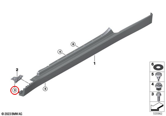 ASA OEM 51125A73875 Schraube für Mini J01 (Cooper E, Cooper SE, JCW) und J05 (Aceman). Kompatibel mit Versionen seit 2023. Original Mini -Stück. Ideal zum Befestigen von Komponenten wie Verzierung oder Klimaanlage.