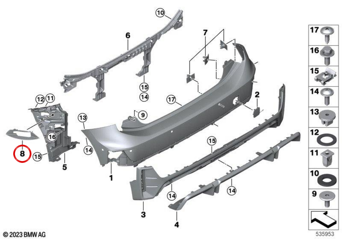 OEM 51125A77184 Esmaça de absorção esquerda para Mini Cooper E, Cooper SE, JCW E (J01) e muito mais. Mini original.