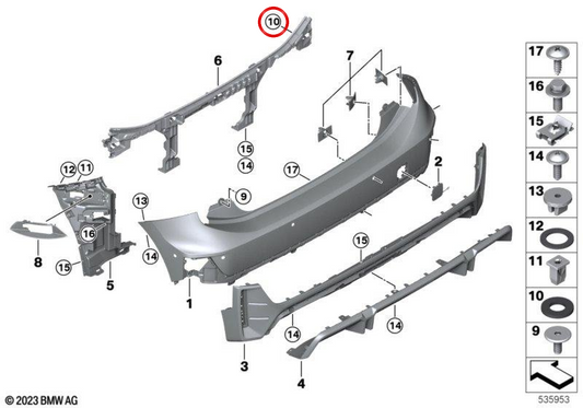 Anel de vedação OEM 51125A77206 para MINI Cooper E, Cooper SE, JCW E. MINI original.
