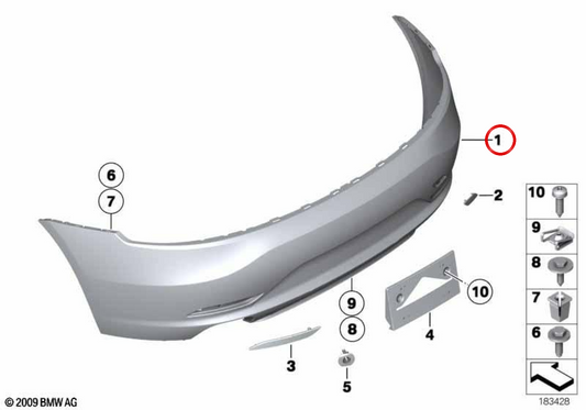 OM -Druck hinteren Stoßstange 51127230962 für BMW Z4 E89. Original BMW.