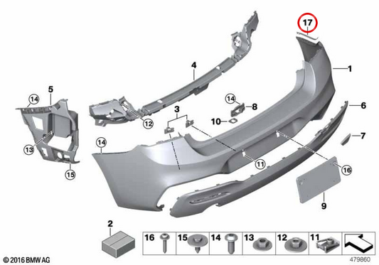 Rechtsblattschutz 51127400290 für BMW F20, F21. Original BMW.
