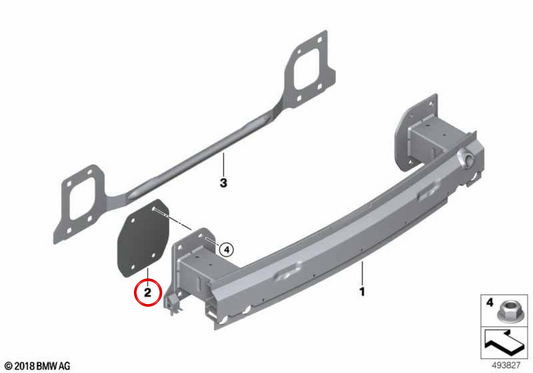 OEM Pondiculity Board 51127425457 für BMW G05, G18, F95, G06, F96, G07, G09. Original BMW.