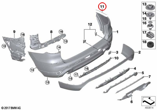 Protector adhesivo para marco lateral derecho OEM 51127430530 para BMW G01, G08, F97, F98. Original BMW.