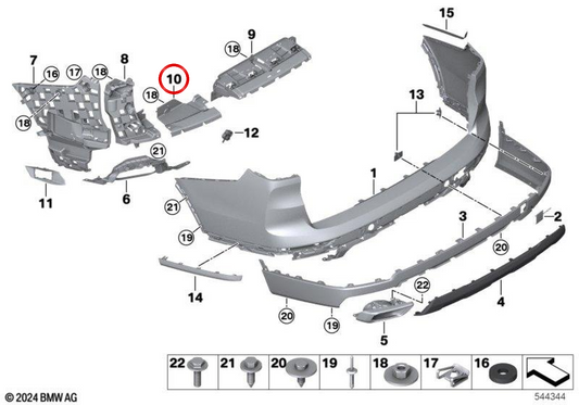 OEM 51127487527 Prise en charge du pare-chocs arrière pour BMW G07. BMW d'origine.