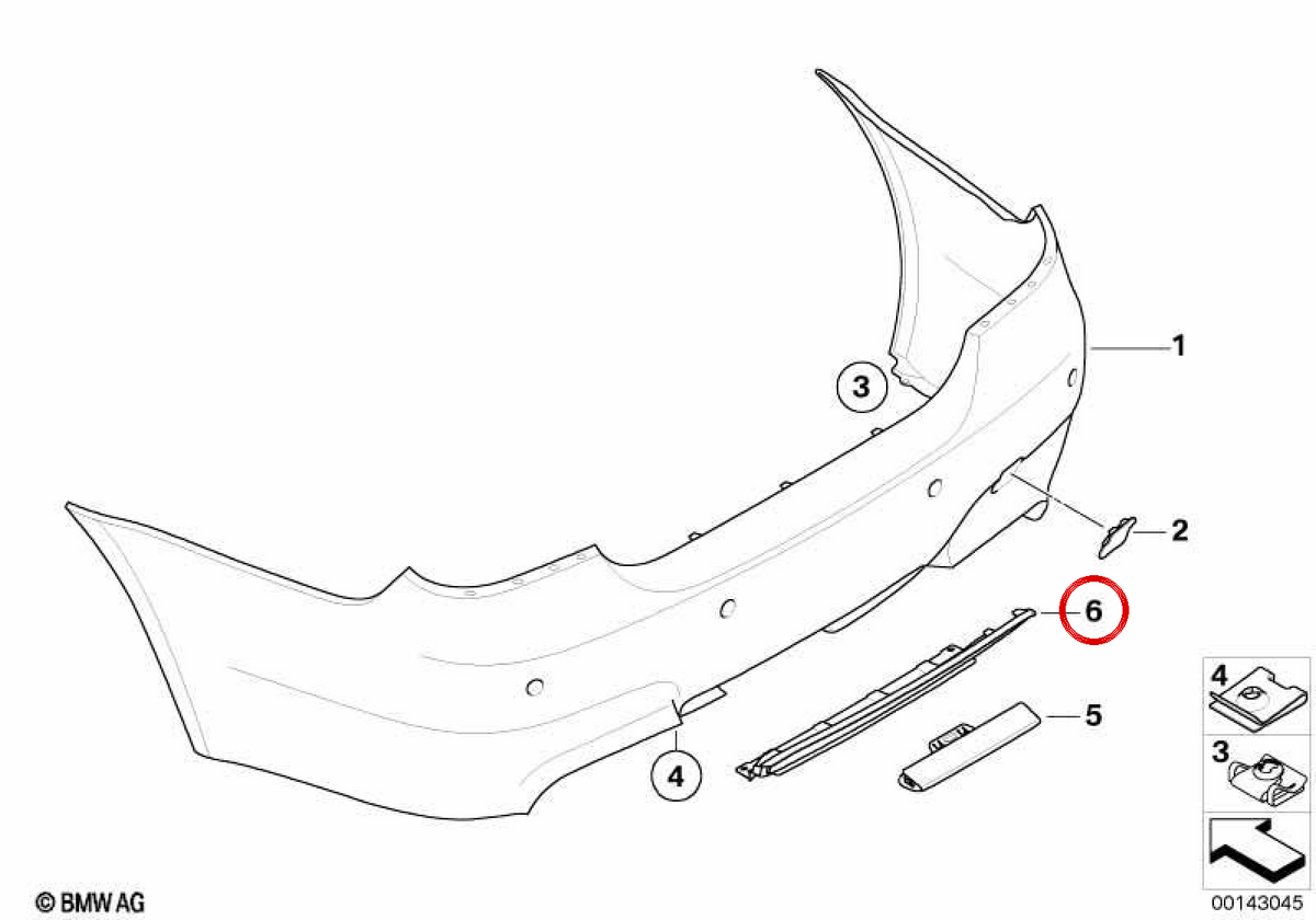 Rinforzo centrale inferiore OEM 51127897774 per BMW E60, E61. BMW originale.