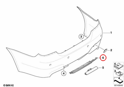Rinforzo centrale inferiore OEM 51127897774 per BMW E60, E61. BMW originale.