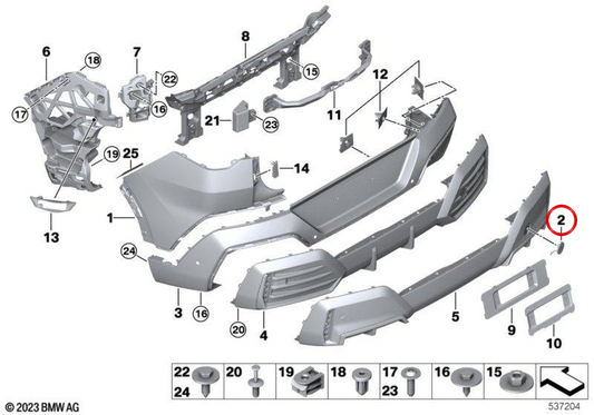 OEM Rear Tow Eye Cover 51127907481 for BMW X2 U10 M35i xDrive. Genuine BMW.