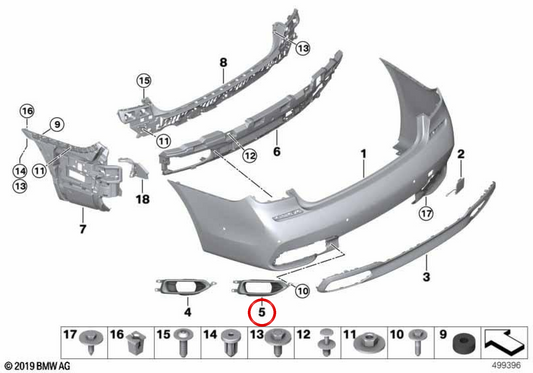 Copertura EMSATTURA LASTRA OEM 51128072623 per BMW G12. BMW originale.