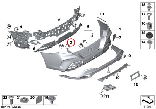OEM 51128075299 Adapterunterstützung für BMW G16. Original BMW.
