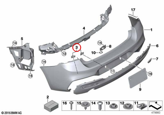 OEM 51128079576 Capteurs PDC pour BMW F20, F21. BMW d'origine.