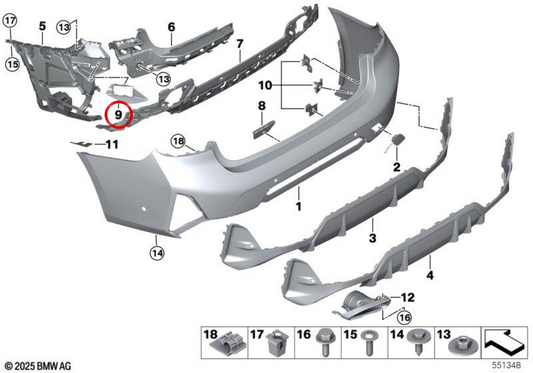 OEM 51128085495 Condotto di assorbimento sinistro per BMW G21. BMW originale.