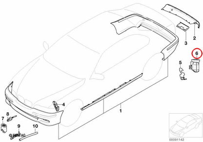 Right Side Seat Panel OEM 51128195322 for BMW 3 Series E46. Original BMW.