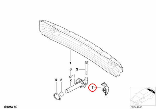 Grade dianteira direita OEM 51128246078 para BMW E39. BMW genuíno.