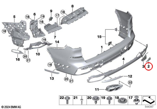 Tampa de âncora de reboque pintada OEM 51128745745 para BMW G07. BMW genuíno.