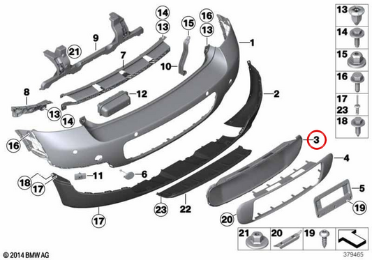 Supporto portatarga posteriore cromato OEM 51129804576 per MINI Countryman R60 Cooper, Cooper D, Cooper ALL4… e altri. Originale MINI.