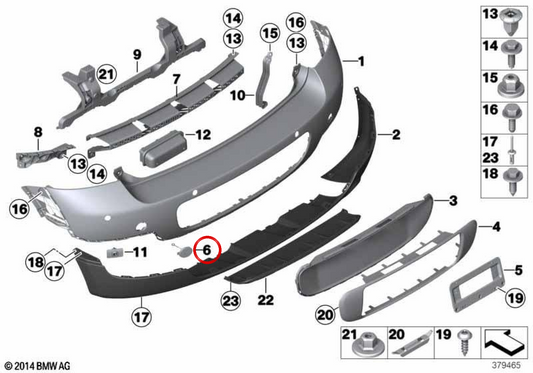 Abdeckkappe Abschleppöse hinten rechts grundiert OEM 51129806650 für MINI Countryman R60 Cooper, Cooper D, Cooper ALL4... und mehr. Original MINI.