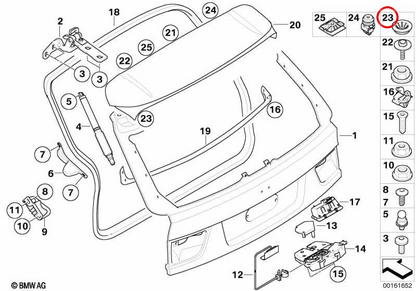 Clips et fixations OEM Set 51130439097 pour BMW E70, E71. BMW d'origine.