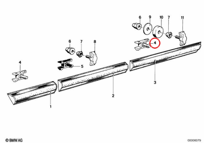 OEM staple 51131829904 for BMW 1502, 1602, 2002tii, E21, E30, E12 ... and more. Original BMW.