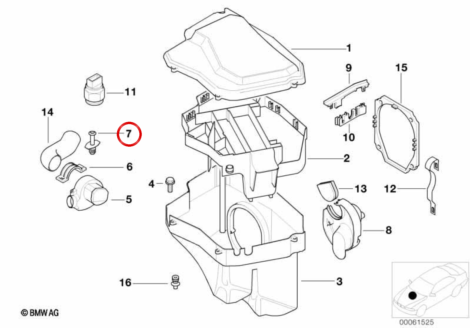 Clip OEM 51131885399 per BMW E36, E39, E60, E63, E65, Z3, Z4, X5 E53... e altro ancora. BMW originale.