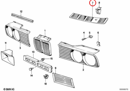 ABBELDORA DESTREDORA Gruce OEM 51131904574 per BMW E30. BMW originale.