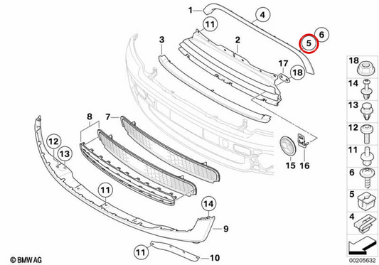 Tuerca OEM 51132754668 para MINI R56, R55, R57, R58, R59, R60, R61... y más. Original MINI.