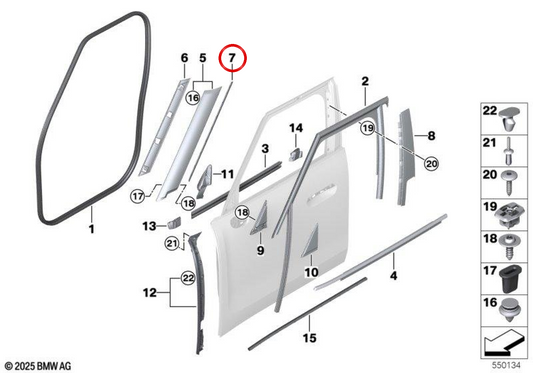 Painel protetor de tampa rosca direita OEM 51135A19B58 para MINI Countryman U25 (10/2022 - 03/2025). MINI originais.