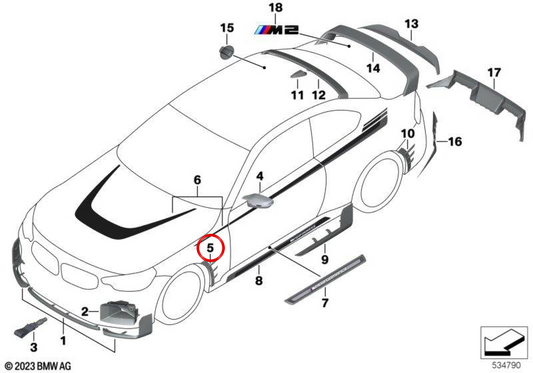 Prestazioni M Embridelliere OEM 51135A649E3 per BMW E12. BMW originale.