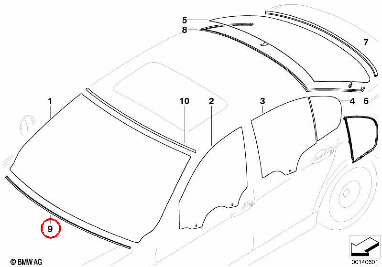 Front Befestigungsstange OEM 51137133292 für BMW E90, E91, E92, E93, E90 LCI, E91 LCI, E92 LCI, E93 LCI. Original BMW.