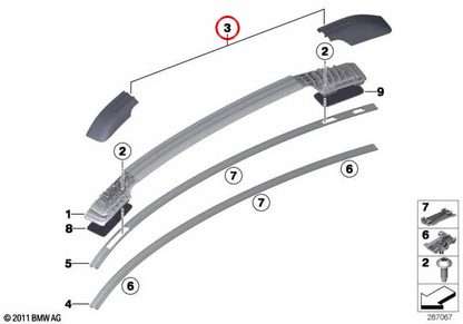 TAPAS ECCRESSIBILE OEM 51137237158 per BMW E71, E72. BMW originale.