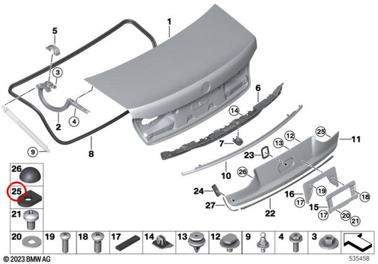 Board OEM 51137401073 pour BMW G11, G12. BMW d'origine.