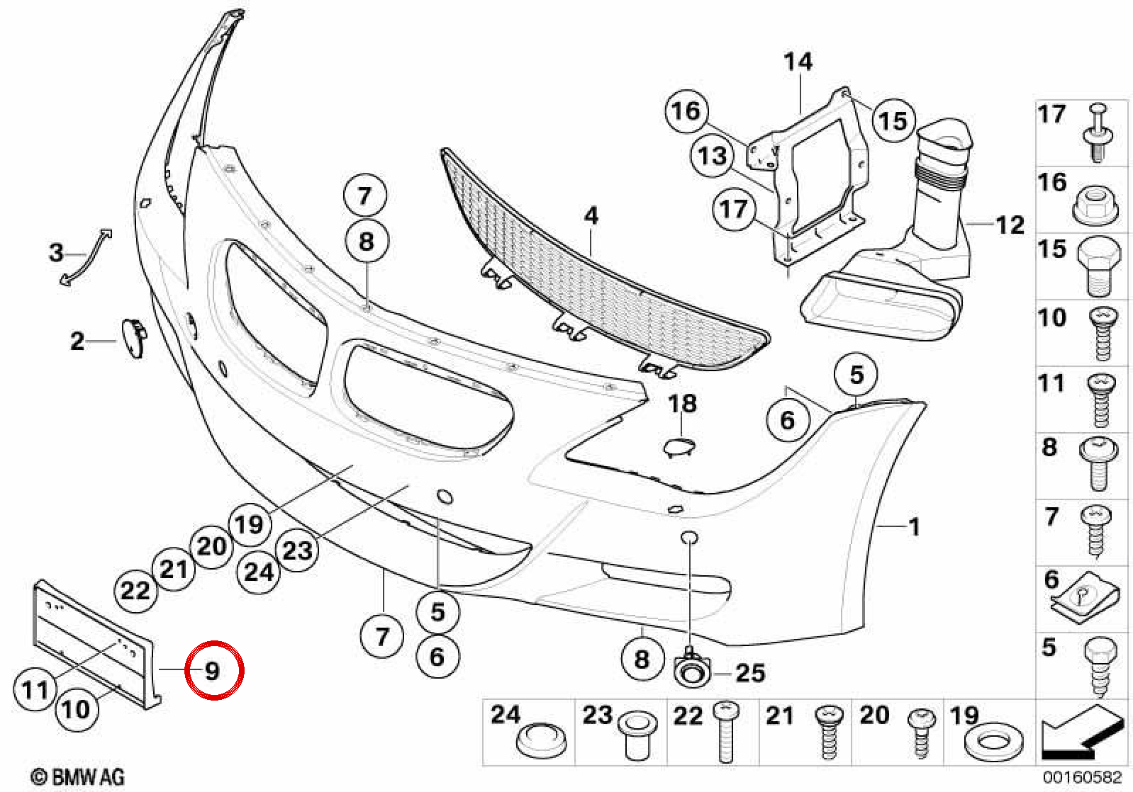 Supporto per OEM a motori 51138043224 per BMW E63, E64. BMW originale.