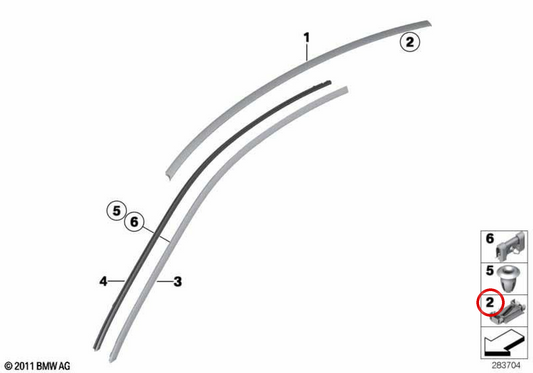 OEM 51138051147 Supporto di fissaggio per BMW F06, F12, F13. BMW originale.