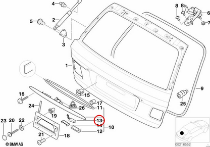 Microinterrupor -Taste OEM 51138185792 für BMW E46, E39. Original BMW.