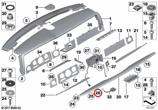 OEM Pondicuity Board 51138187248 für BMW E36. Original BMW.