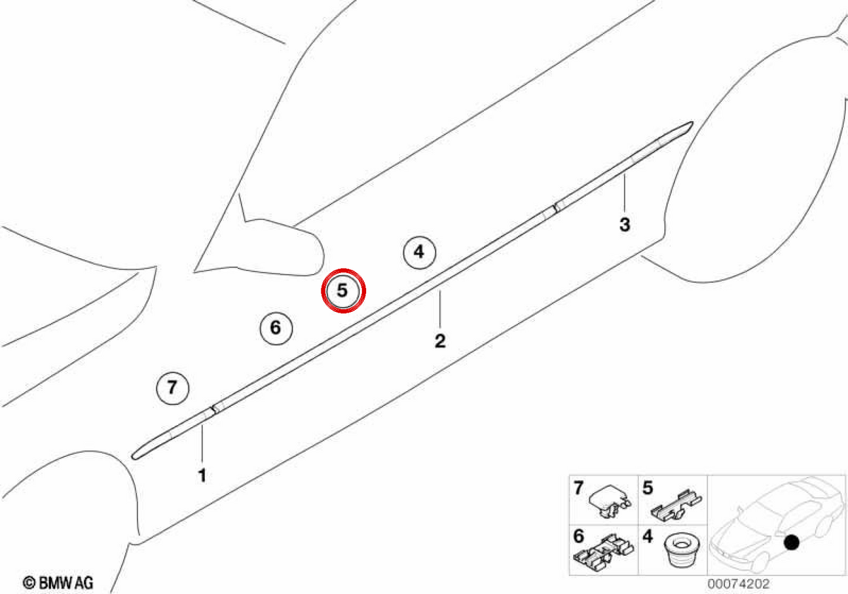OM 51138250585 Forme de sortie pour BMW 3 E46 (1998-2006) BMW. BMW d'origine.