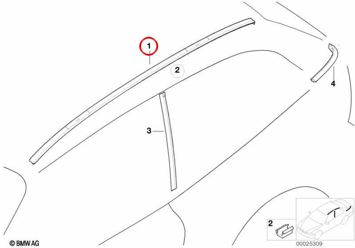 Right Embels Molder OEM 51138399292 for BMW E36. Original BMW.