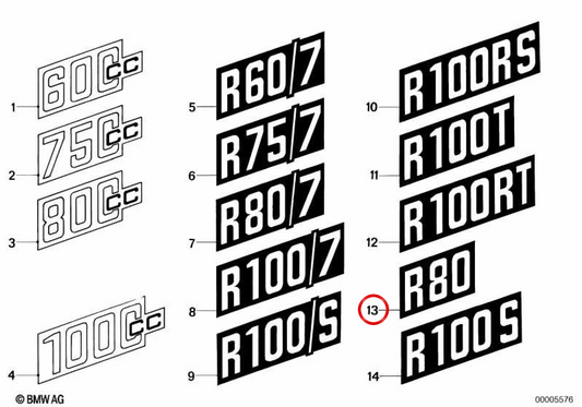 Étiquette d'adhésif OEM 51141240692 pour BMW E30. BMW d'origine.