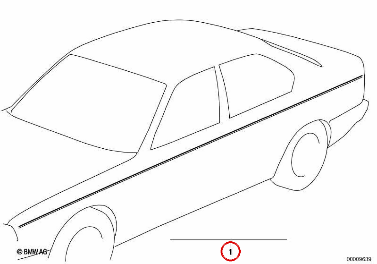 Junta preta OEM 51141933217 para BMW 3 E21, E30, E36, 5 E12, E28, E34, 6 E24, 7 E23, E32, 8 E31. BMW genuíno.