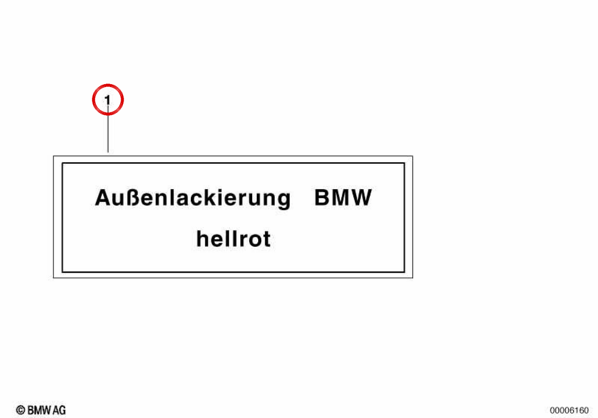 OEM -Warnplatte 51142121734 für BMW E36. Original BMW.