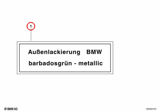 OEM -Klebstoffetikett 51142121748 für BMW E30, E36, E28, E34, E24, E32. Original BMW.