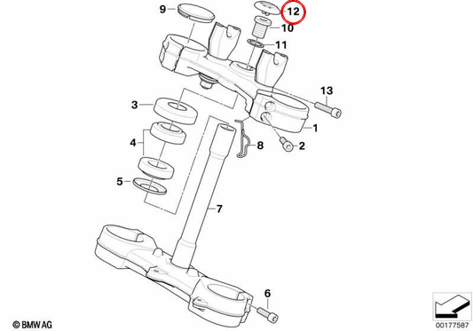Placa OEM 51142328447 para motocicletas BMW R 1200 GS, R nineT, S 1000 RR, F 800 GS... e muito mais. Originais BMW Motorrad.