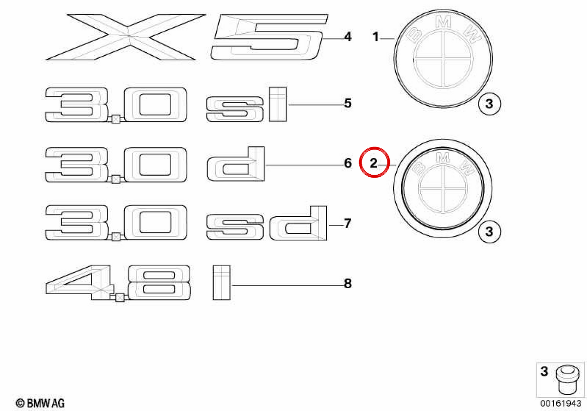 Piastra posteriore OEM 51147157696 per BMW X5 E70, X5 E70 LCI. BMW originale.