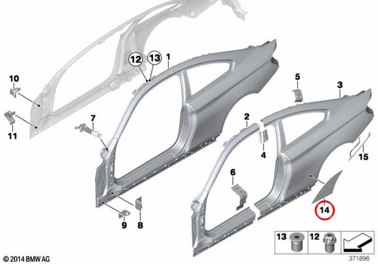 OM 51148065959 Protecteur d'adhésif FIN pour BMW F82 et F83 (comprend M4, M4 CS, M4 GTS). Pièce BMW originale.