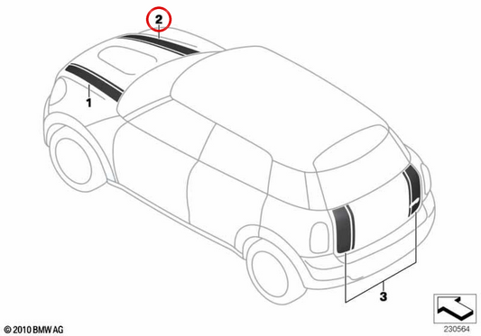 Cerchio nero destro OEM 51149807176 per MINI Countryman R60, Paceman R61. MINI originale.